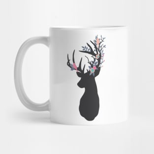 Stag with woodland antlers Mug